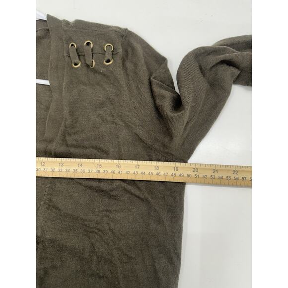 Verve Ami Womens Cardigan Size Medium Green Long Sleeve Open Front - Picture 8 of 11